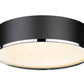 Z-Lite Arlo 20" 4-Light Matte Black and Chrome Steel Flush Mount Lighting