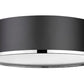 Z-Lite Arlo 20" 4-Light Matte Black and Chrome Steel Flush Mount Lighting