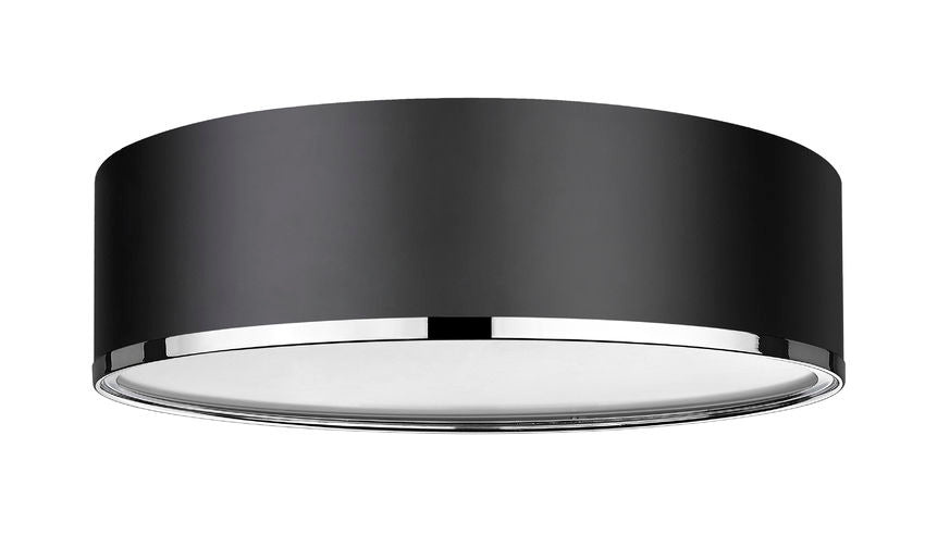 Z-Lite Arlo 20" 4-Light Matte Black and Chrome Steel Flush Mount Lighting