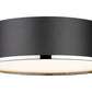 Z-Lite Arlo 20" 4-Light Matte Black and Chrome Steel Flush Mount Lighting