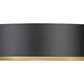 Z-Lite Arlo 20" 4-Light Matte Black and Rubbed Brass Steel Flush Mount Lighting