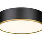 Z-Lite Arlo 20" 4-Light Matte Black and Rubbed Brass Steel Flush Mount Lighting