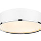 Z-Lite Arlo 20" 4-Light Matte White and Chrome Steel Flush Mount Lighting