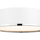 Z-Lite Arlo 20" 4-Light Matte White and Chrome Steel Flush Mount Lighting