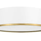 Z-Lite Arlo 20" 4-Light Matte White and Rubbed Brass Steel Flush Mount Lighting