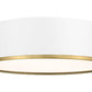 Z-Lite Arlo 20" 4-Light Matte White and Rubbed Brass Steel Flush Mount Lighting