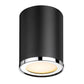 Z-Lite Arlo 6" 1-Light Matte Black and Chrome Steel Flush Mount Lighting