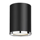 Z-Lite Arlo 6" 1-Light Matte Black and Chrome Steel Flush Mount Lighting