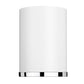 Z-Lite Arlo 6" 1-Light Matte White and Chrome Steel Flush Mount Lighting