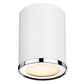 Z-Lite Arlo 6" 1-Light Matte White and Chrome Steel Flush Mount Lighting