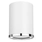 Z-Lite Arlo 6" 1-Light Matte White and Chrome Steel Flush Mount Lighting