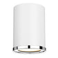 Z-Lite Arlo 6" 1-Light Matte White and Chrome Steel Flush Mount Lighting