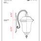 Z-Lite Armstrong 10" 2-Light Black Outdoor Wall Sconce With Clear Water Glass Shade