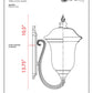 Z-Lite Armstrong 12" 3-Light Bronze Aluminum Outdoor Wall Sconce With Clear Water Glass Shade