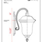 Z-Lite Armstrong 12" 3-Light Bronze Outdoor Wall Sconce With Clear Water Glass Shade