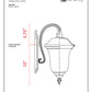 Z-Lite Armstrong 8" 1-Light Black Outdoor Wall Sconce With Clear Water Glass Shade