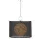 Z-Lite Arosia 20" 1-Light Chrome Pendant Light With Black Fabric Shade