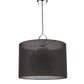 Z-Lite Arosia 20" 1-Light Chrome Pendant Light With Black Fabric Shade