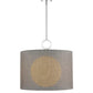 Z-Lite Arosia 20" 1-Light Chrome Pendant Light With Gray Fabric Shade