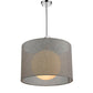 Z-Lite Arosia 20" 1-Light Chrome Pendant Light With Gray Fabric Shade