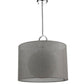 Z-Lite Arosia 20" 1-Light Chrome Pendant Light With Gray Fabric Shade