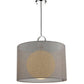 Z-Lite Arosia 20" 1-Light Chrome Pendant Light With Gray Fabric Shade