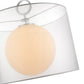 Z-Lite Arosia 20" 1-Light Chrome Pendant Light With White Fabric Shade