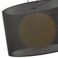 Z-Lite Arosia 24" 1-Light Chrome Pendant Light With Black Fabric Shade