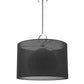 Z-Lite Arosia 24" 1-Light Chrome Pendant Light With Black Fabric Shade