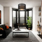 Z-Lite Arosia 24" 1-Light Chrome Pendant Light With Black Fabric Shade