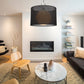Z-Lite Arosia 24" 1-Light Chrome Pendant Light With Black Fabric Shade