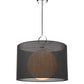 Z-Lite Arosia 24" 1-Light Chrome Pendant Light With Black Fabric Shade