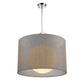 Z-Lite Arosia 24" 1-Light Chrome Pendant Light With Gray Fabric Shade