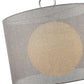 Z-Lite Arosia 24" 1-Light Chrome Pendant Light With Gray Fabric Shade