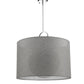 Z-Lite Arosia 24" 1-Light Chrome Pendant Light With Gray Fabric Shade