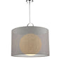 Z-Lite Arosia 24" 1-Light Chrome Pendant Light With Gray Fabric Shade