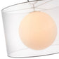 Z-Lite Arosia 24" 1-Light Chrome Pendant Light With White Fabric Shade