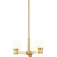 Z-Lite Artemis 18" 6-Light Modern Gold Steel and Matte Opal Glass Chandelier