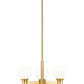 Z-Lite Artemis 18" 6-Light Modern Gold Steel and Matte Opal Glass Chandelier