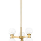 Z-Lite Artemis 18" 6-Light Modern Gold Steel and Matte Opal Glass Chandelier
