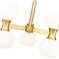Z-Lite Artemis 18" 6-Light Modern Gold Steel and Matte Opal Glass Chandelier
