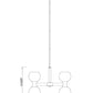 Z-Lite Artemis 18" 6-Light Modern Gold Steel and Matte Opal Glass Chandelier