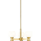 Z-Lite Artemis 18" 6-Light Modern Gold Steel and Matte Opal Glass Chandelier