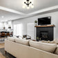 Z-Lite Artemis 21" 10-Light Matte Black Steel and Matte Opal Glass Semi Flush Mount Lighting
