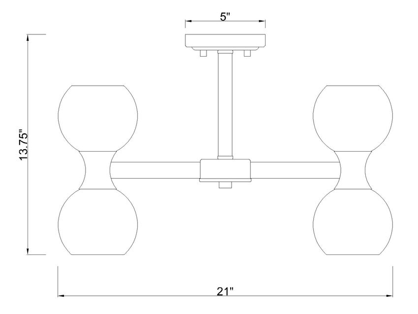 Z-Lite Artemis 21" 10-Light Modern Gold Steel and Matte Opal Glass Semi Flush Mount Lighting