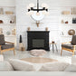 Z-Lite Artemis 25" 10-Light Matte Black Steel and Matte Opal Glass Chandelier