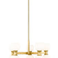 Z-Lite Artemis 25" 10-Light Modern Gold Steel and Matte Opal Glass Chandelier