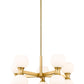 Z-Lite Artemis 25" 10-Light Modern Gold Steel and Matte Opal Glass Chandelier