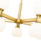 Z-Lite Artemis 25" 10-Light Modern Gold Steel and Matte Opal Glass Chandelier