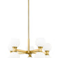 Z-Lite Artemis 25" 10-Light Modern Gold Steel and Matte Opal Glass Chandelier